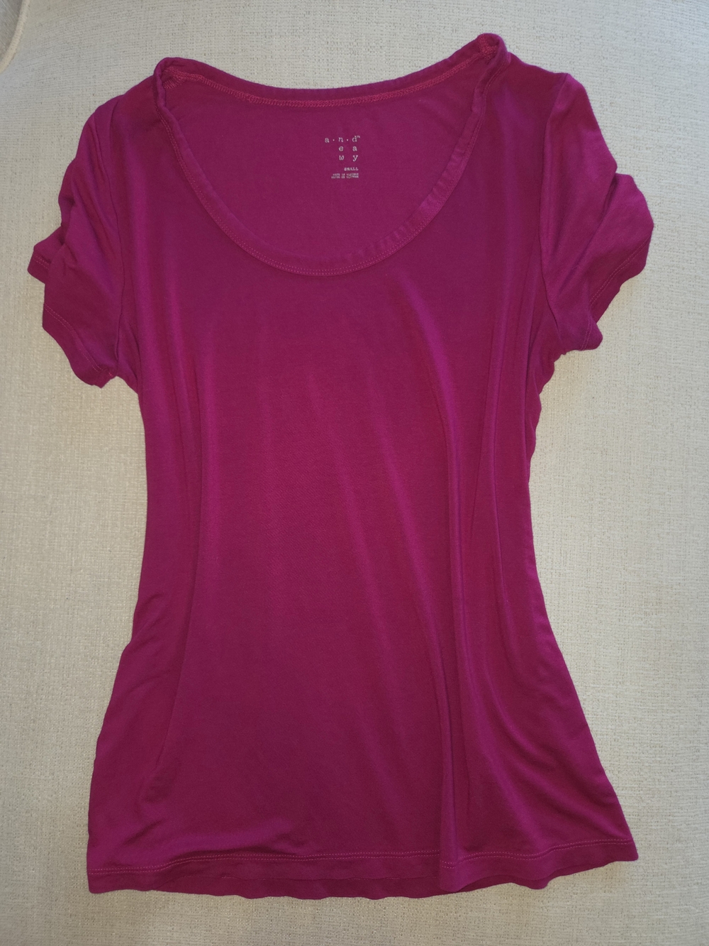 a new day Scoop Neck Short Sleeve Tee - Magenta